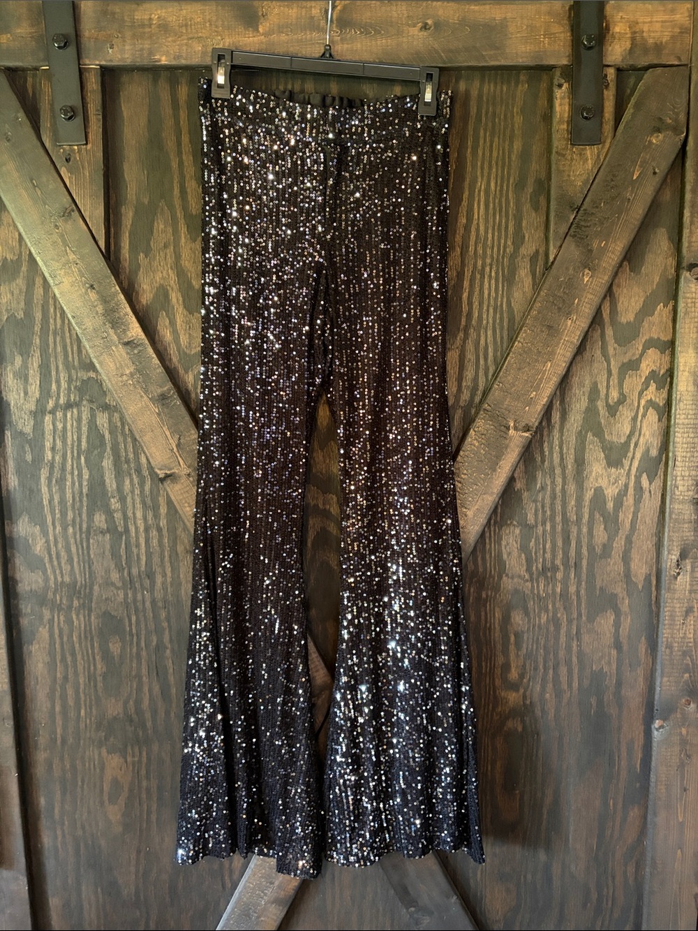 Saints & Hearts Sequined Flares Size Small
